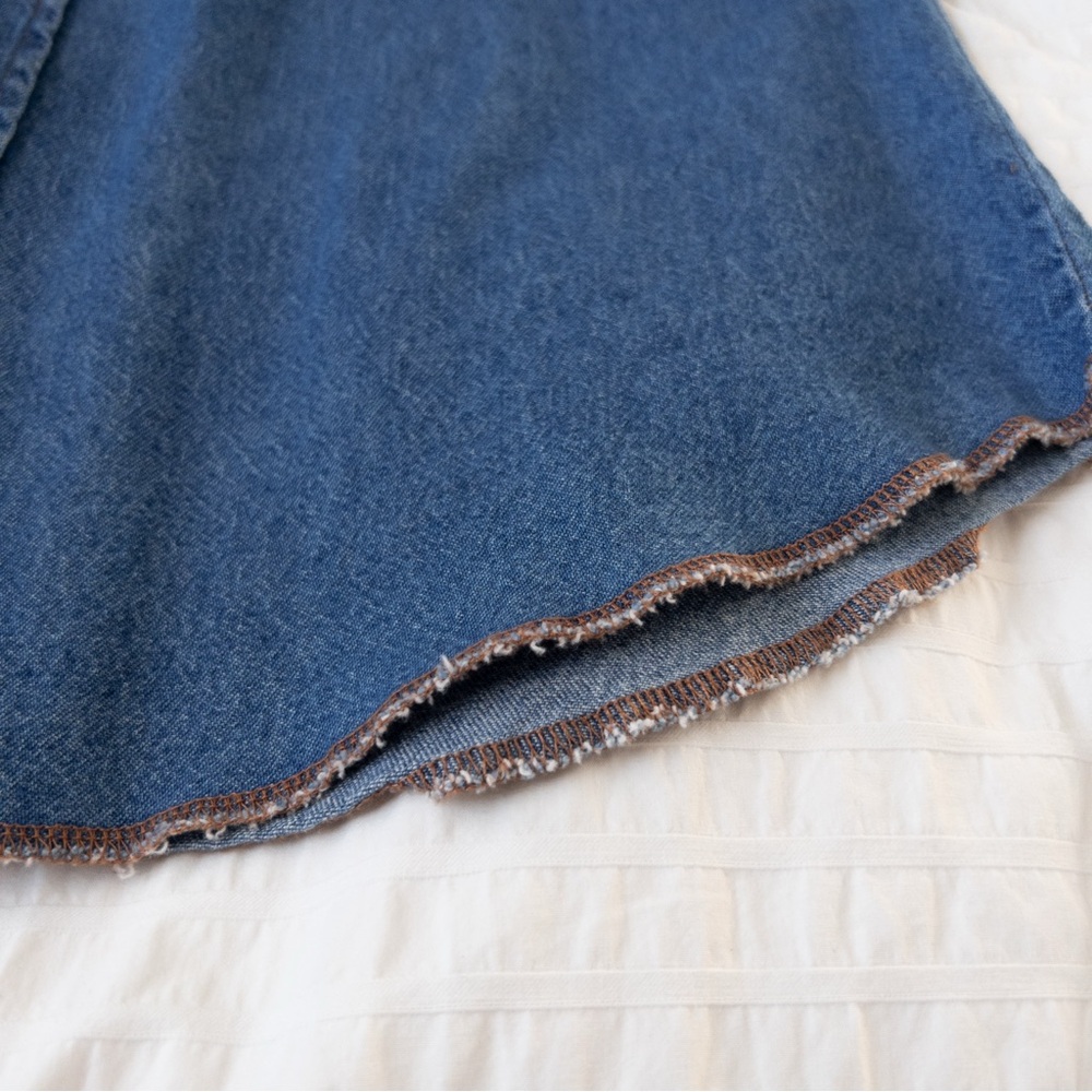 VTG Wrangler Mens Denim Western Shirt Cowboy Rodeo Pearl Snap Long Sleeves - Picture 8 of 14